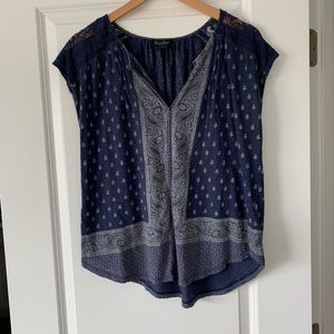 Lucky Brand Live in Love sleeveless top Size Large